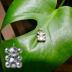 AUTHENTIC TOUS Bubble Bear Pendant – Sterling Silver, 1.5 cm